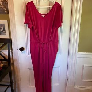 Lula Roe Xoe Jumpsuit, Med, Hot Pink